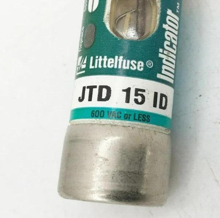 Lot of 2 New Littelfuse JTD 15 ID Time Delay Indicator Fuses 15A 600V Class J