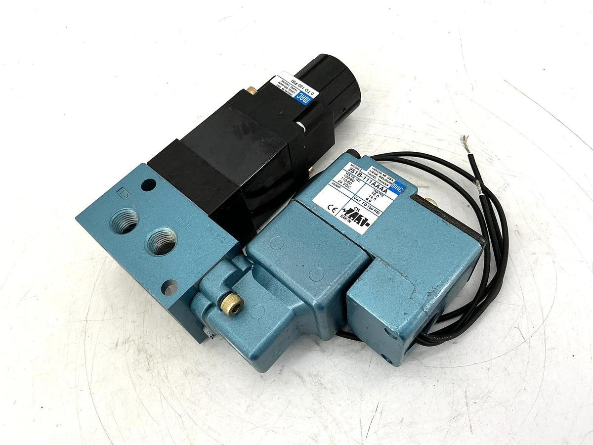New MAC Valves 251B-111AAAA Solenoid Valve 15Watts 150PSI 120VAC 24VDC No Box