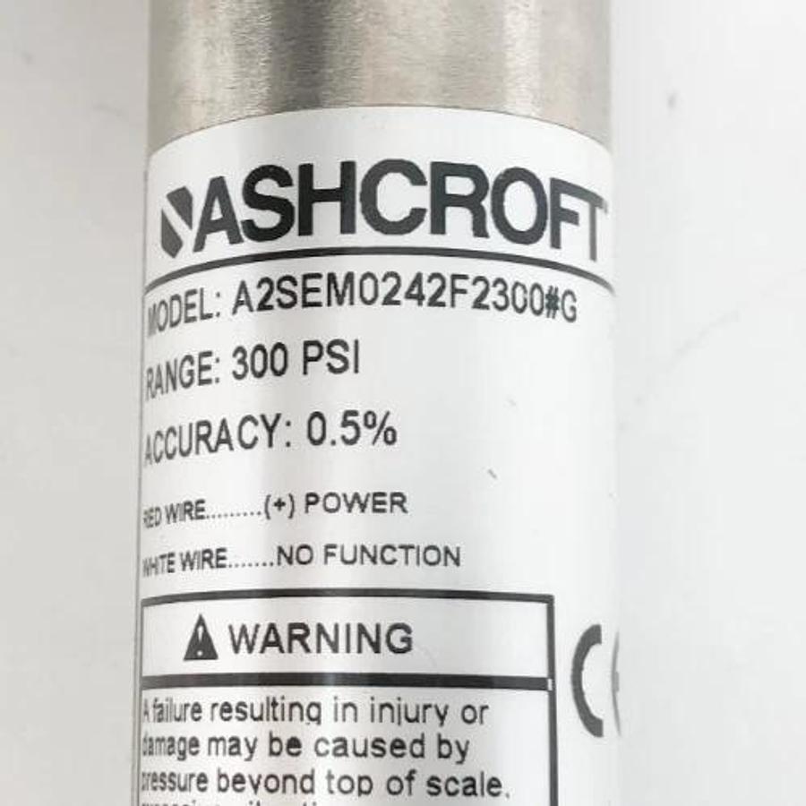 New Ashcroft A2SEM0242F2300#G Transmitter 300PSI 4-20mA 0.5% 1/4NPT Male