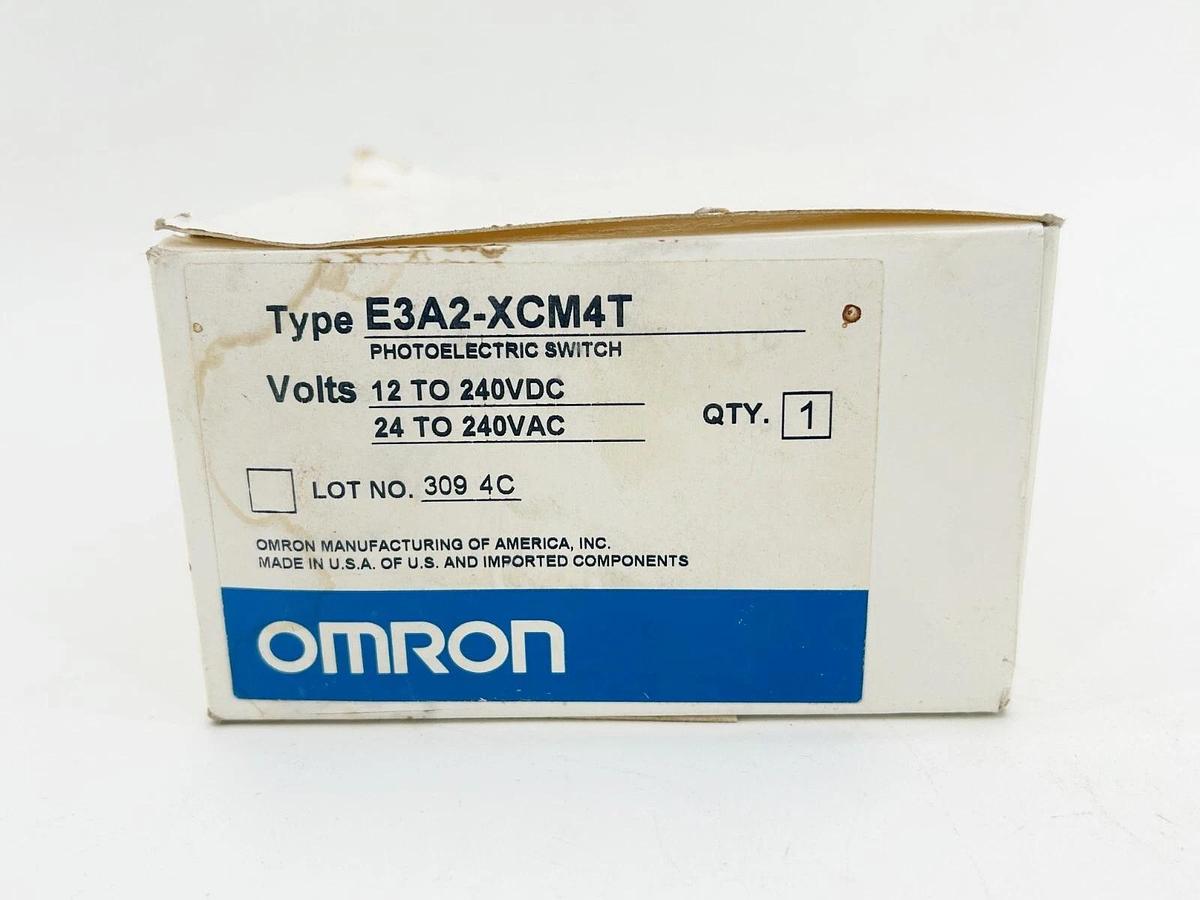 New Omron E3A2-XCM4T Photoelectric Sensor Fiber Optic 240VDC