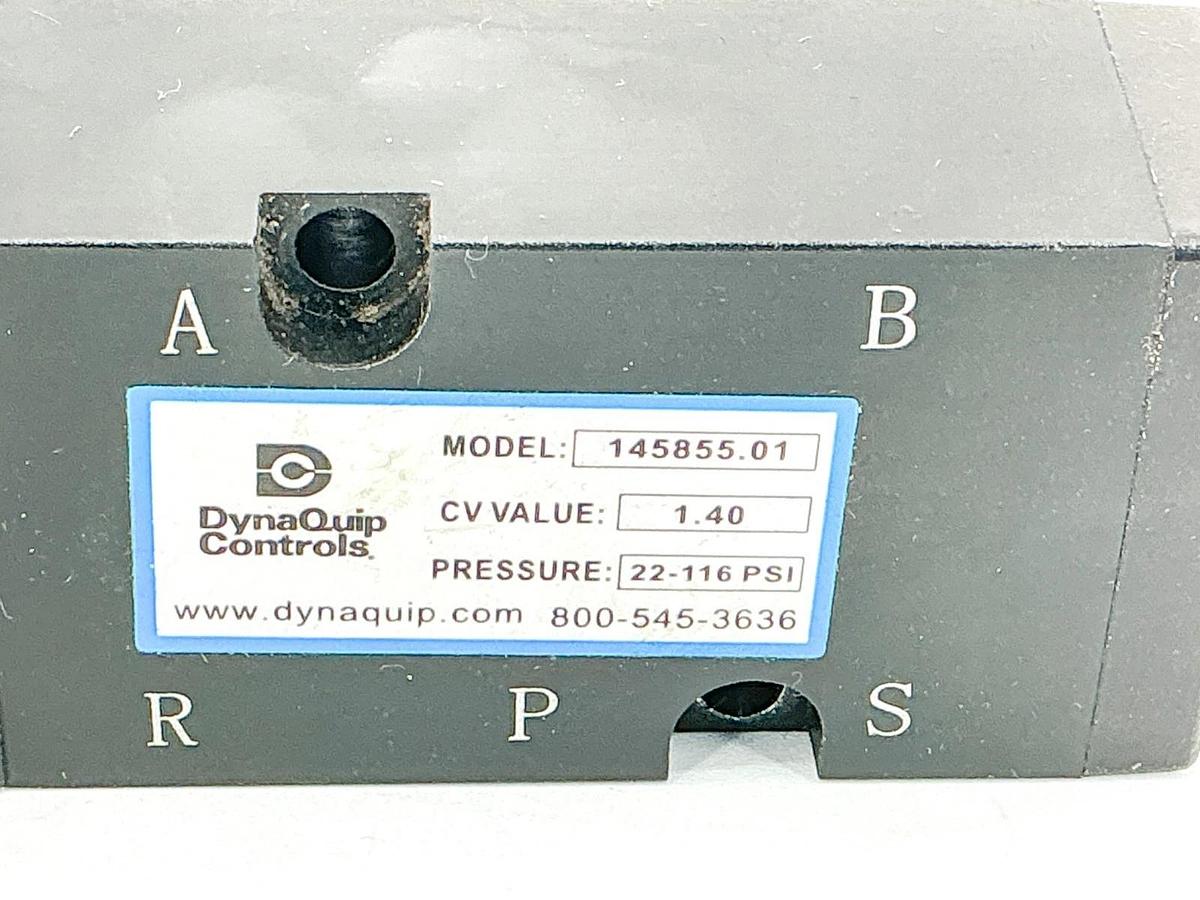 New DynaQuip 145855.01 Solenoid Valve 110V 22-116PSI CV Value 1.40 - No Box
