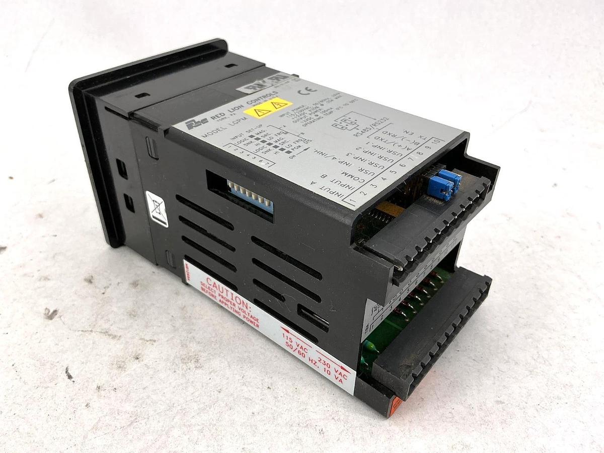 Used Red Lion Controls LGPM0101 LCD Counter Red Blacklight 115/230VAC 50/60 HZ LGPM