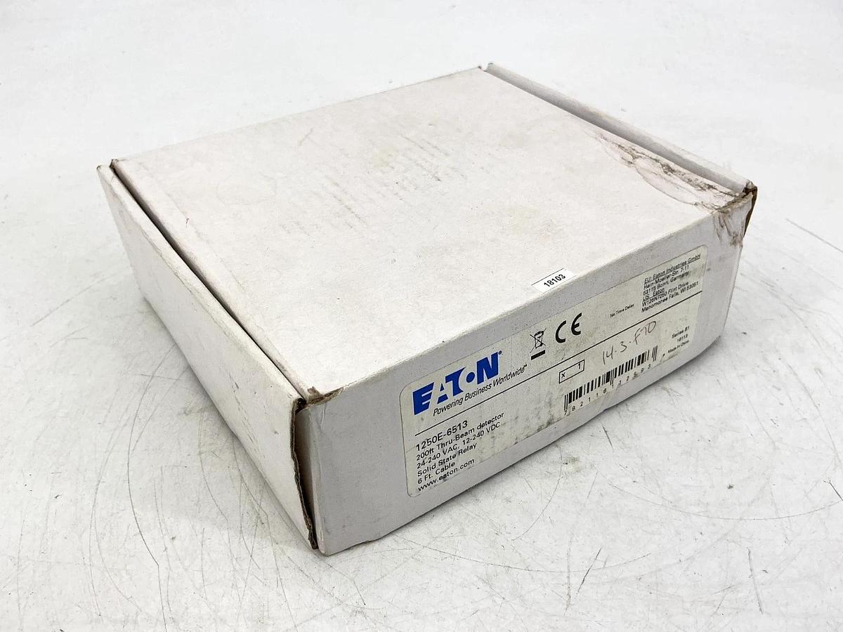 New Eaton 1250E-6513 Ser B1 200ft Thru-Beam Detector 24-240VAC 12-240VDC