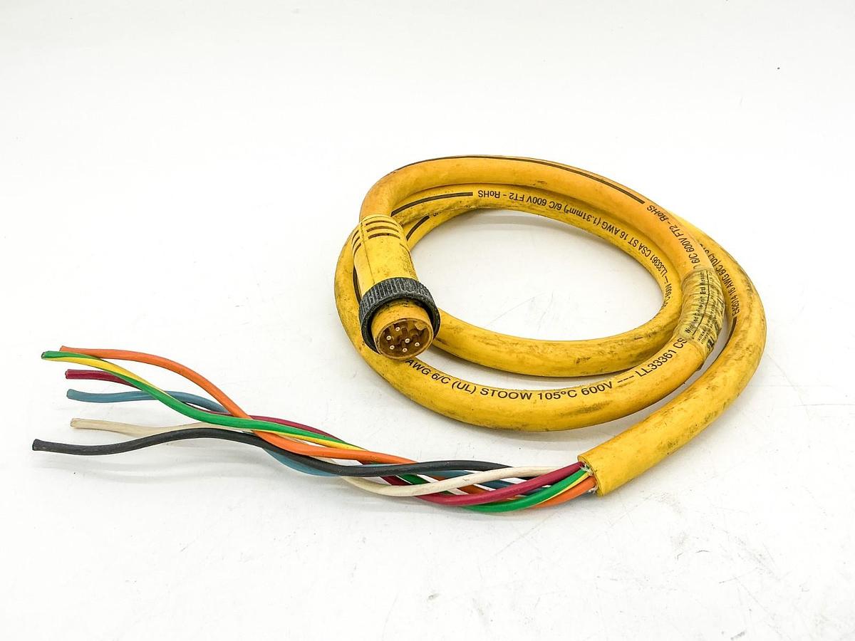 Woodhead 206002A01F060 Mini-Change Cordset 6P 600V 8A