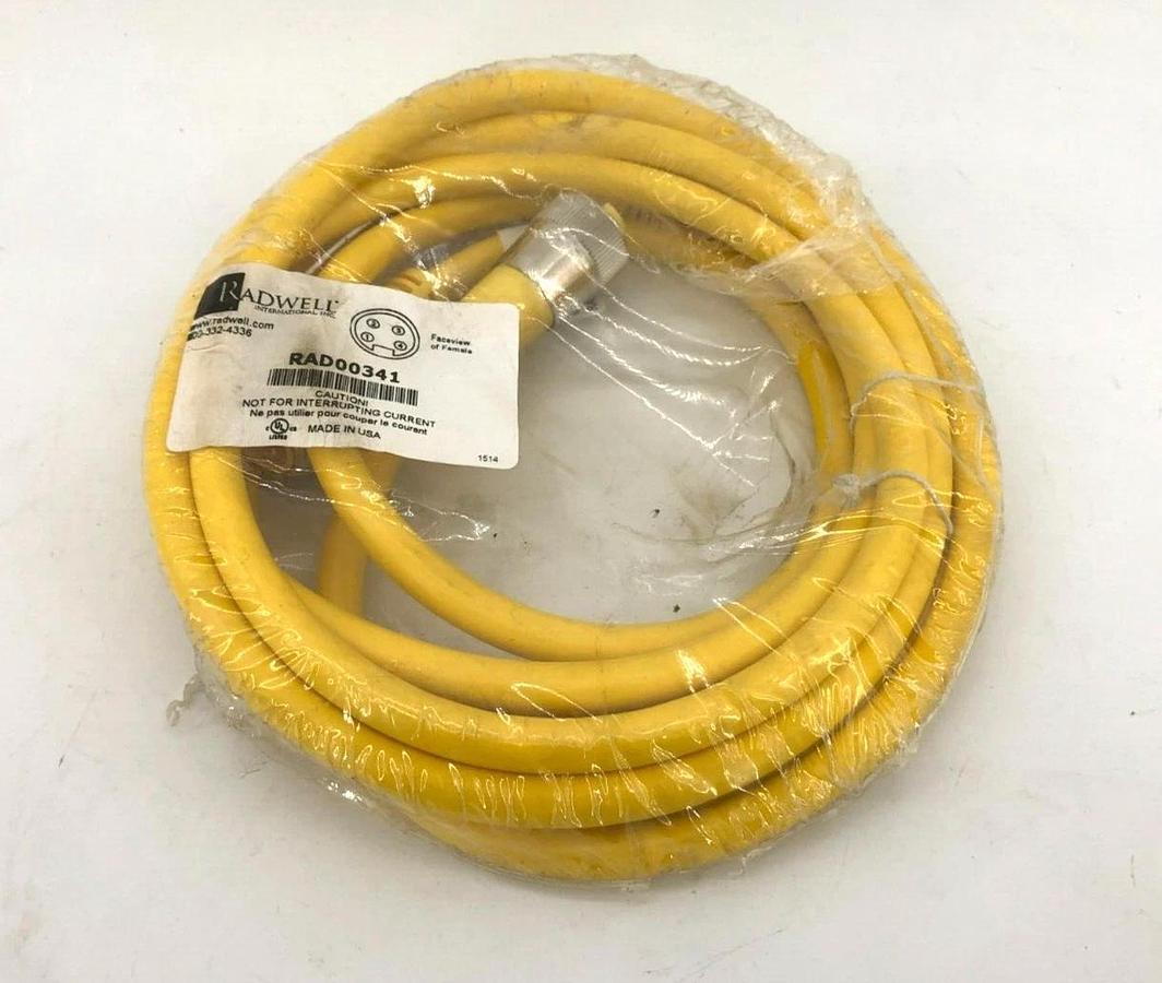 New Radwell RAD00341 Cordset 300V 16AWG 12'