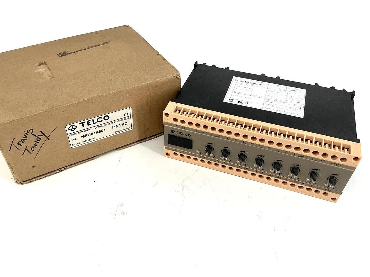 New Telco MPA81A501 Multiplexed Amplifier 8CH 8 Individual Relays 115V