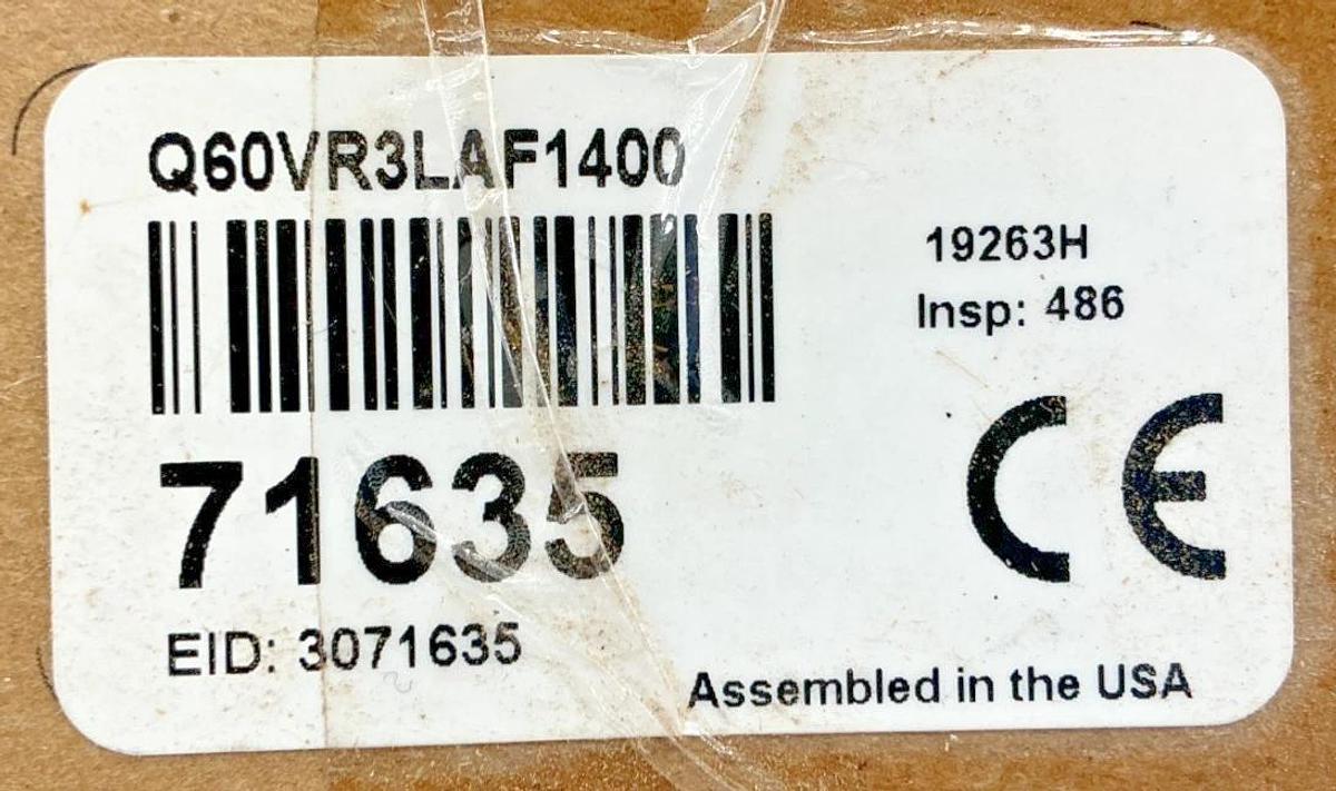 New Banner Engineering Q60VR3LAF1400 Photoelectric Switch 5A 24-250VAC 71635