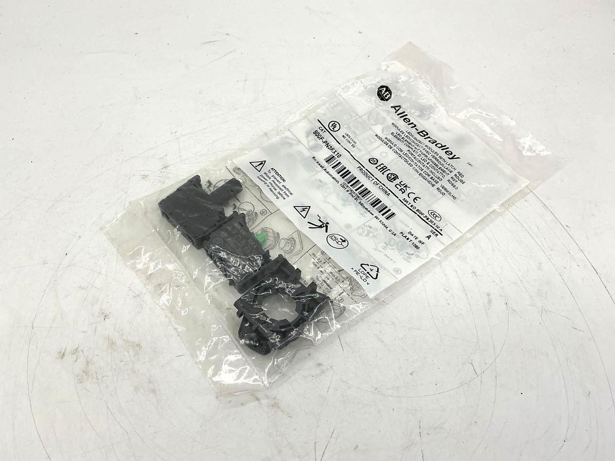 New Allen Bradley 800F-PN3RX10 Ser A LED Contact Modules w/ Latch Red 24V