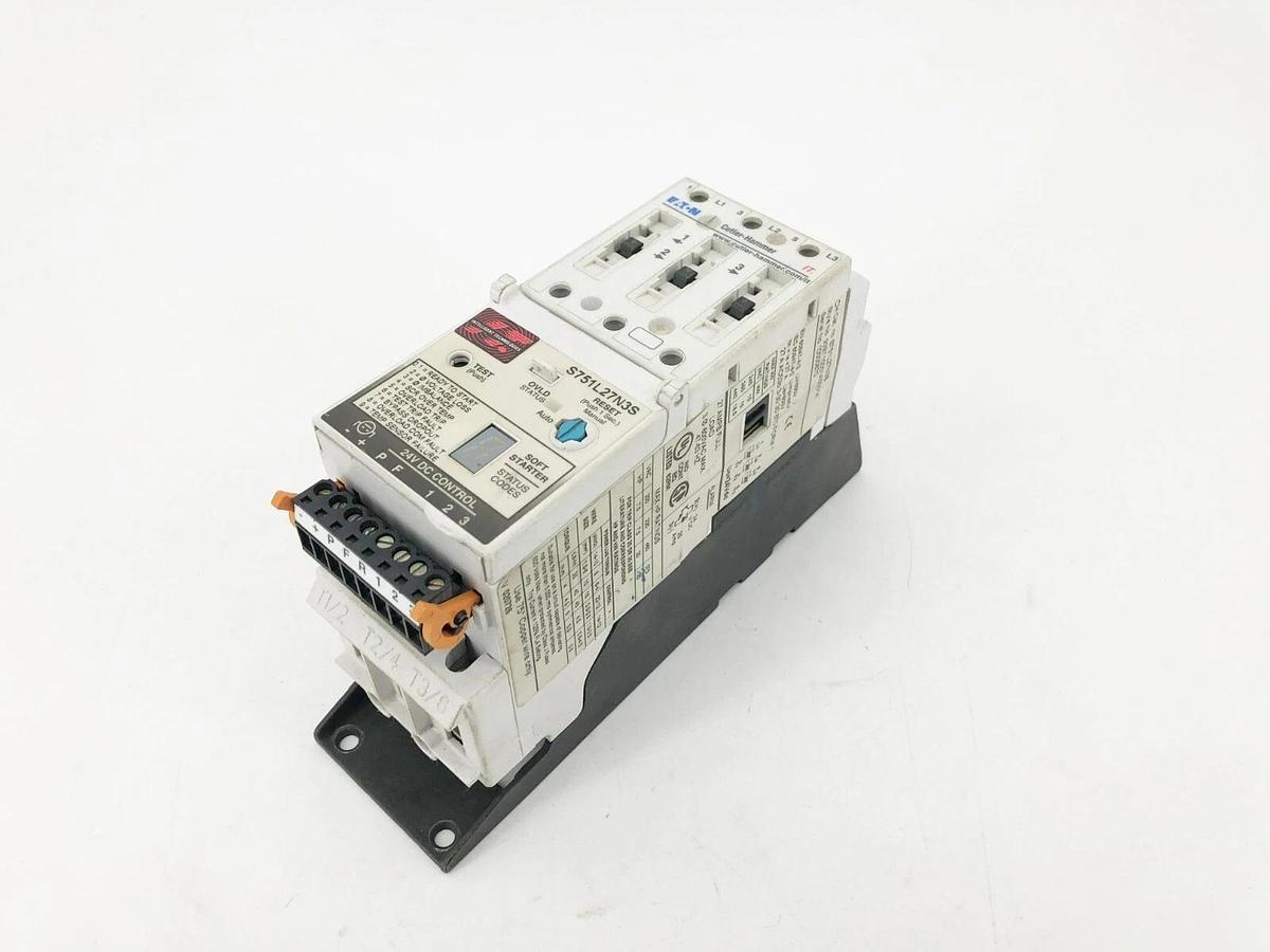 Used Eaton Cutler-Hammer S751L27N3S Soft Starter 27A 575VAC Max 24VDC Coil
