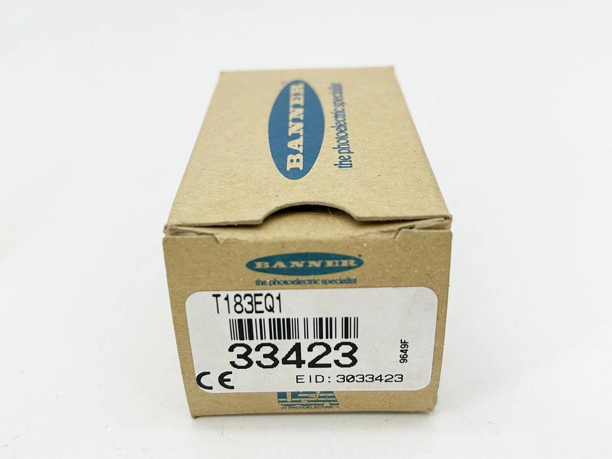New Banner Engineering T183EQ1 Barrel Mount Sensor EZ Beam 20M Range 250V 33423