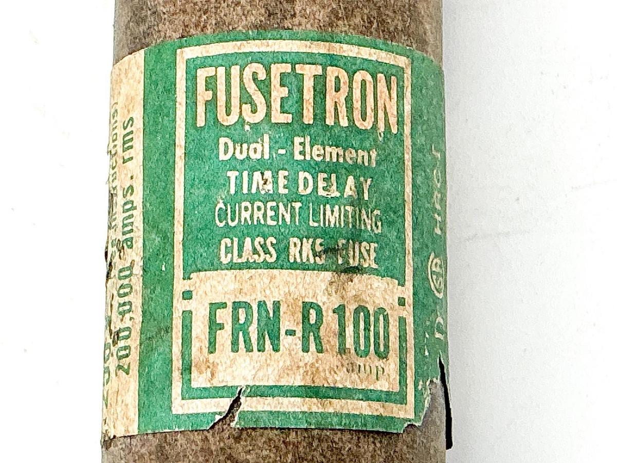 Used Lot of 2 Bussmann FRN-R-100 Dual Element Fuse 100A 250V Class RK5