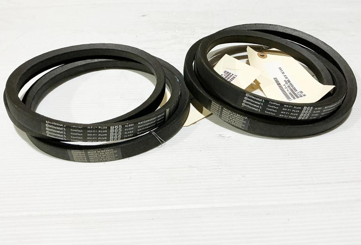 New Lot of 2 Continental B65 HY-T Belt 0.66" Width 1 Rib - No Box