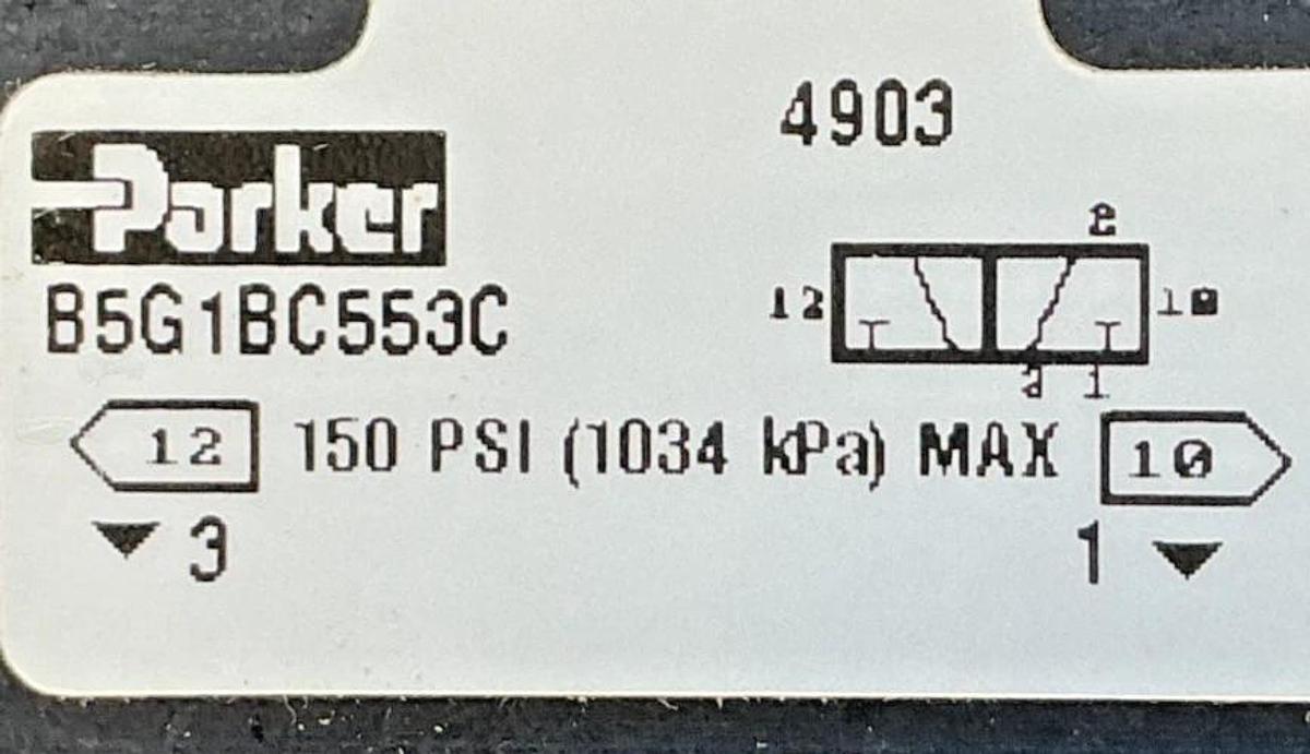 New Parker B5G1BC553C Solenoid Valve 150PSI 1.6VA 115/120V 50/60HZ - No Box