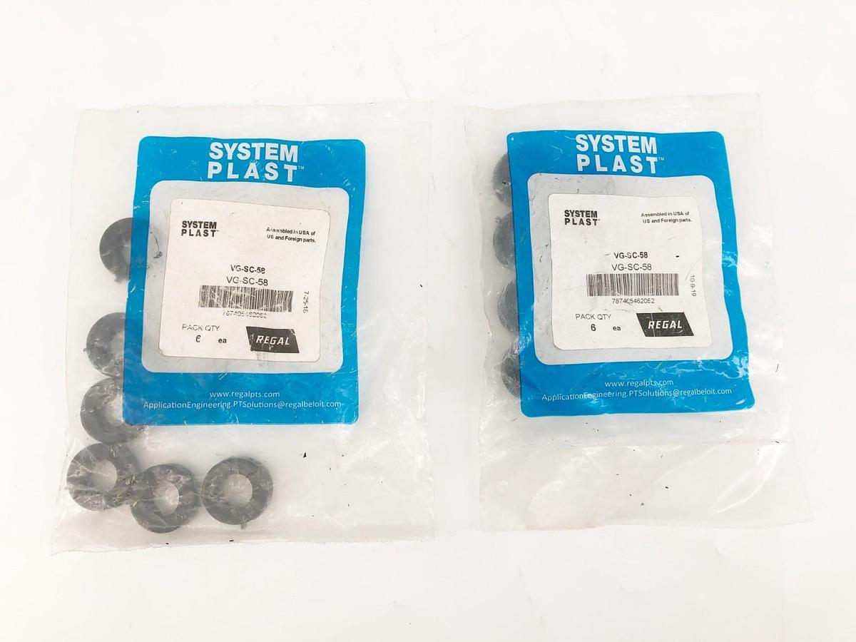 Lot of 12 New System Plast VG-SC-58 Shaft Collars 0.625" Diameter Polyamide