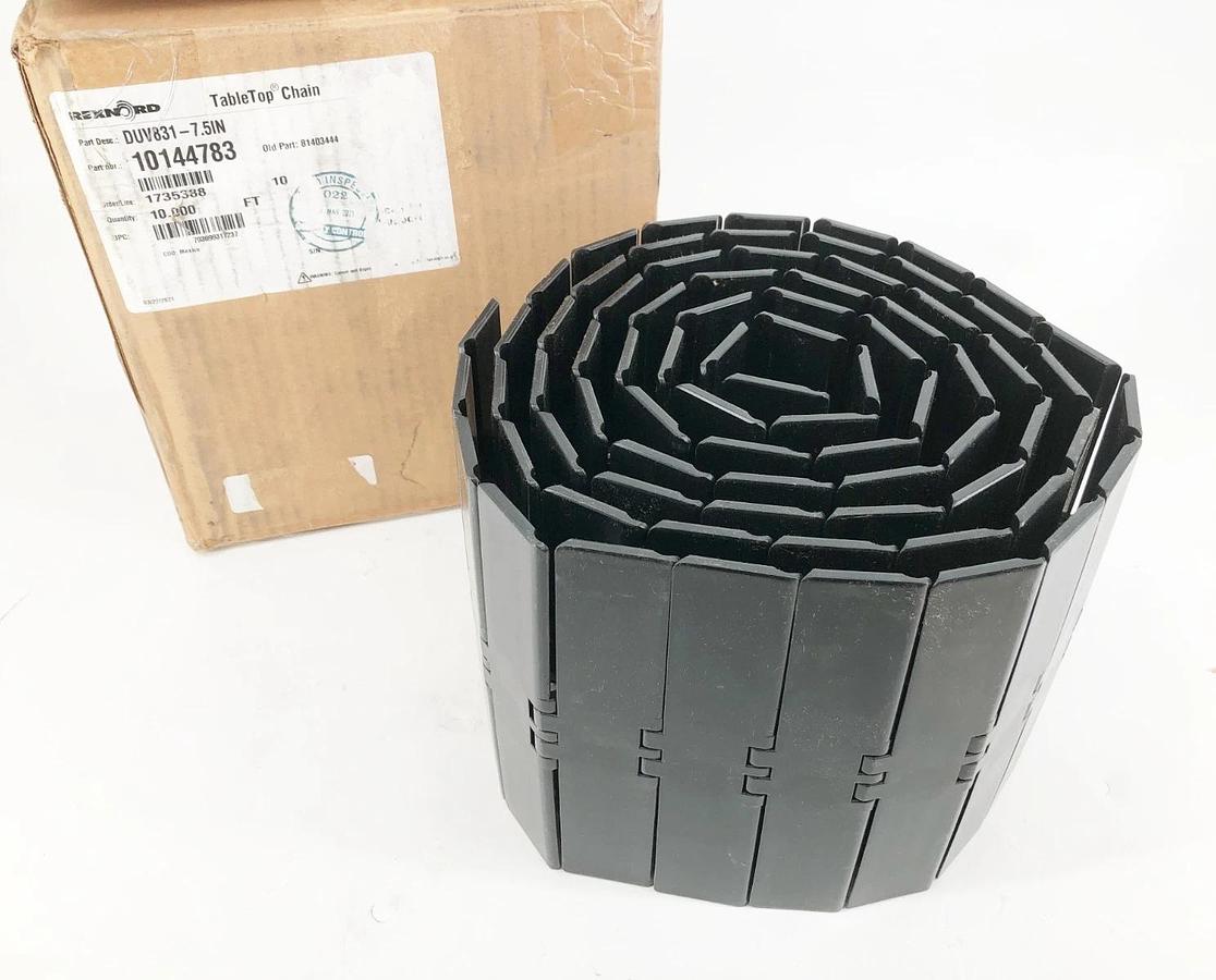 New Rexnord DUV831-7.5IN TableTop Chain 10 FT. 10144783 81403444