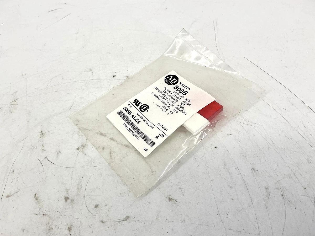 Lot of 4 New Allen Bradley 800B-ALC4 Ser A Lens Cap Red