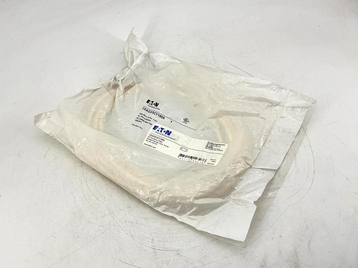 New Eaton CSAS3F3CY1805 Ser A1 AC Connector Cable Female 3-Pin 3-Wire 5m/16.4ft