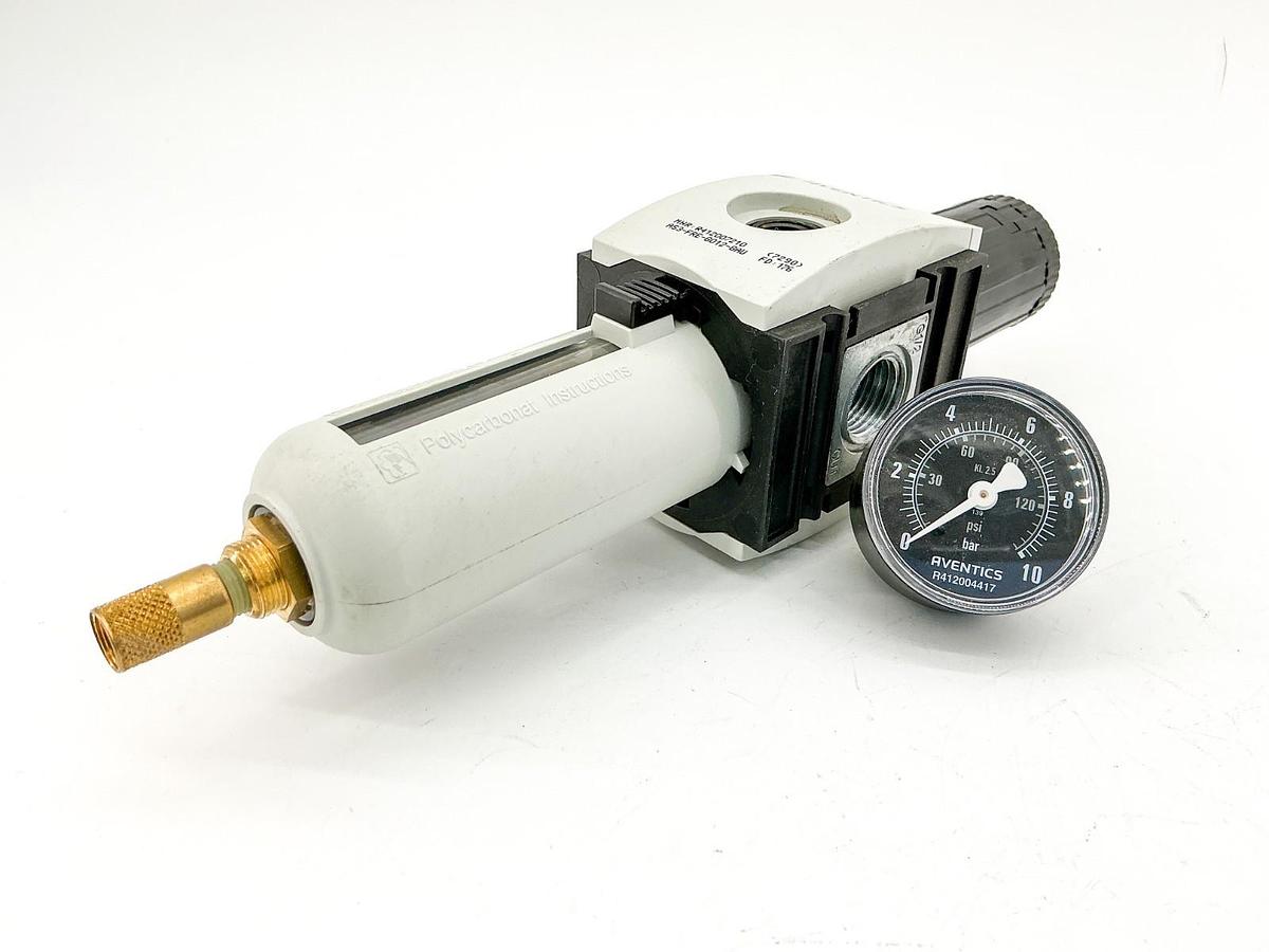 New Aventics R412007210 Pneumatic Filter 0-10PSI AS3-FRE-6012-GAU - No Box