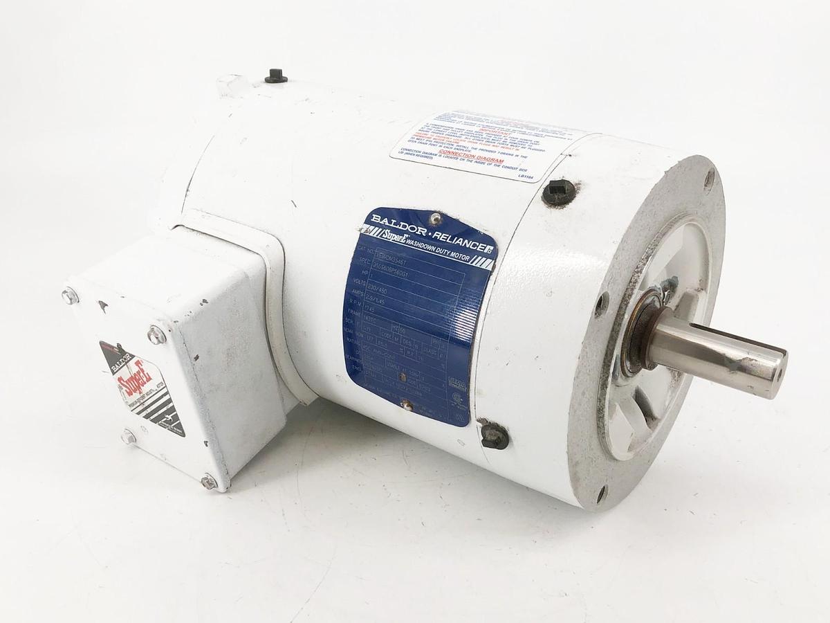 New Baldor VEWDM3546T Washdown Motor 1HP 230/460V 2.9/1.45A 1745RPM - No Box