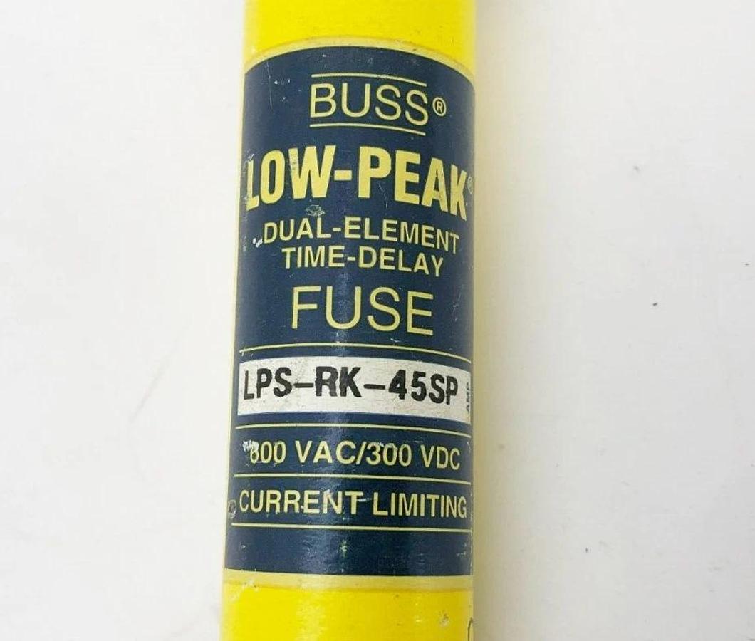 Lot of 3 New Bussmann LPS-RK-45SP Time Delay Fuses 45A 600VAC Class RK1