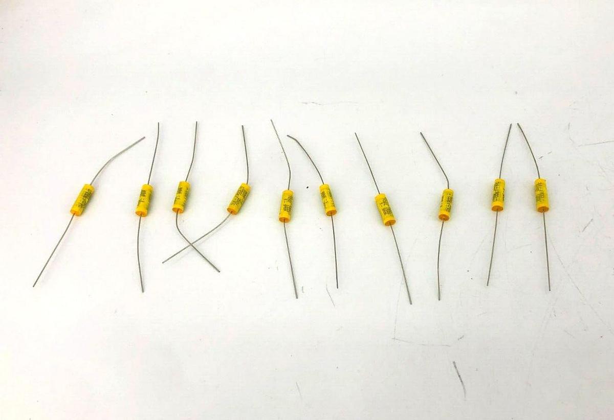 Lot of 10 New Cornell Dubilier WMF2S22J Axial Film Capacitors 0.022UF +/-5% 200V