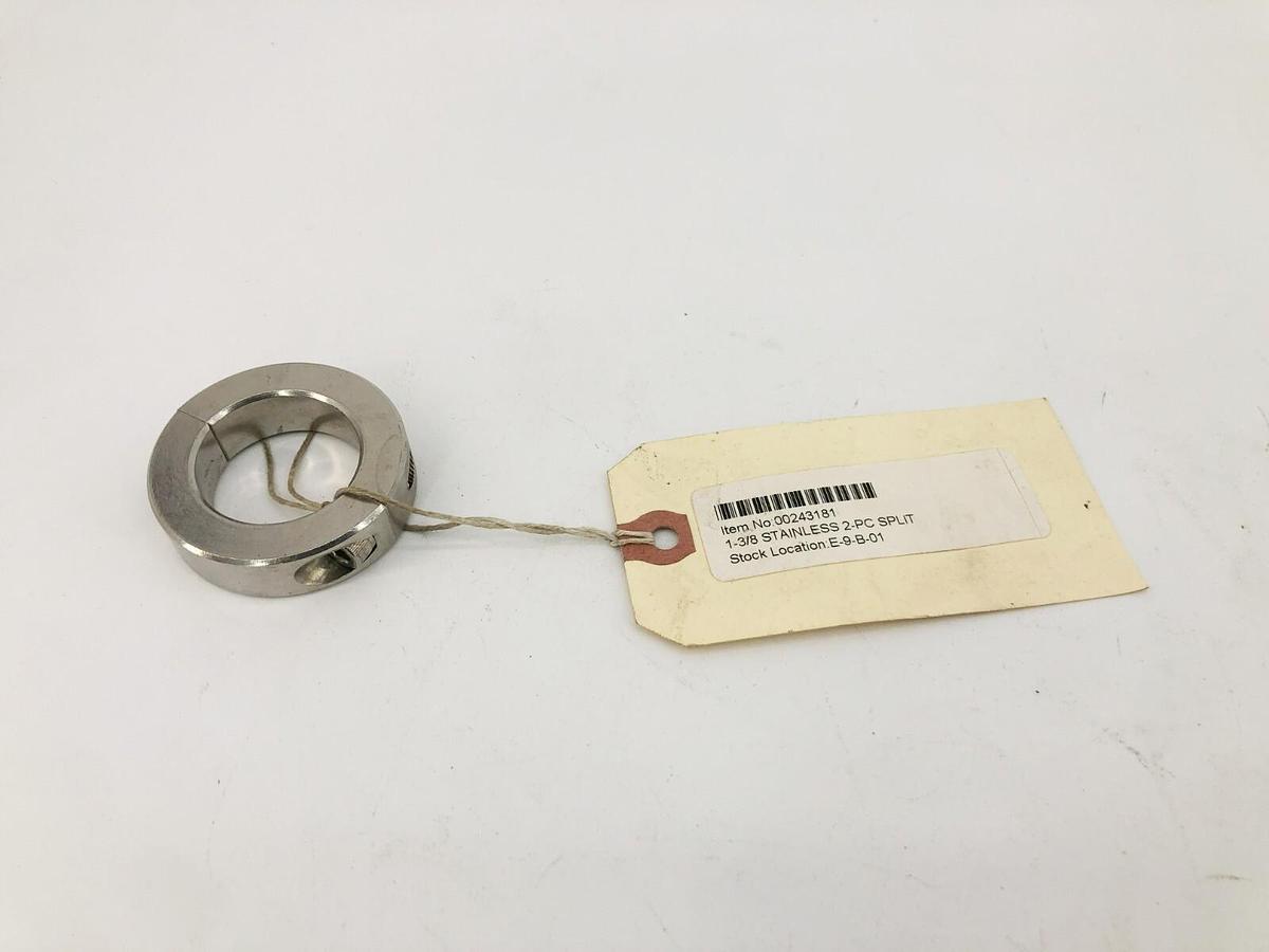 New Climax 2C-137-S Two-Piece Split Clamp Collar Stainless Steel 1-3/8" ID