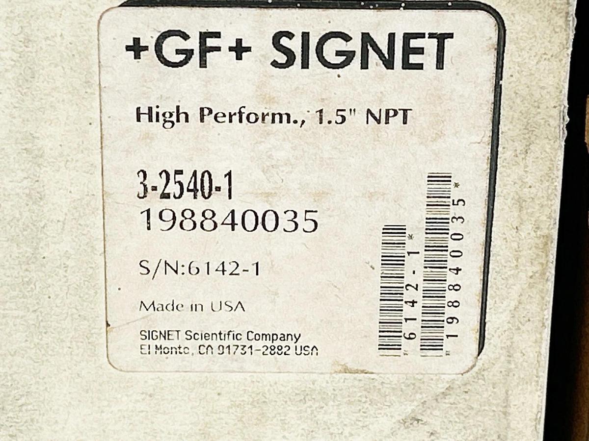 New +GF+ Georg Fischer Signet 3-2540-1 Flow Sensor 198840035 1.5" NPT