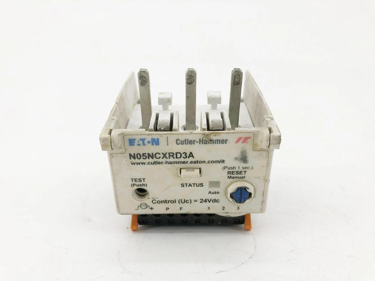 Used Eaton Cutler-Hammer N05NCXRD3A Overload Relay 3-Pole 24VDC 0.25A