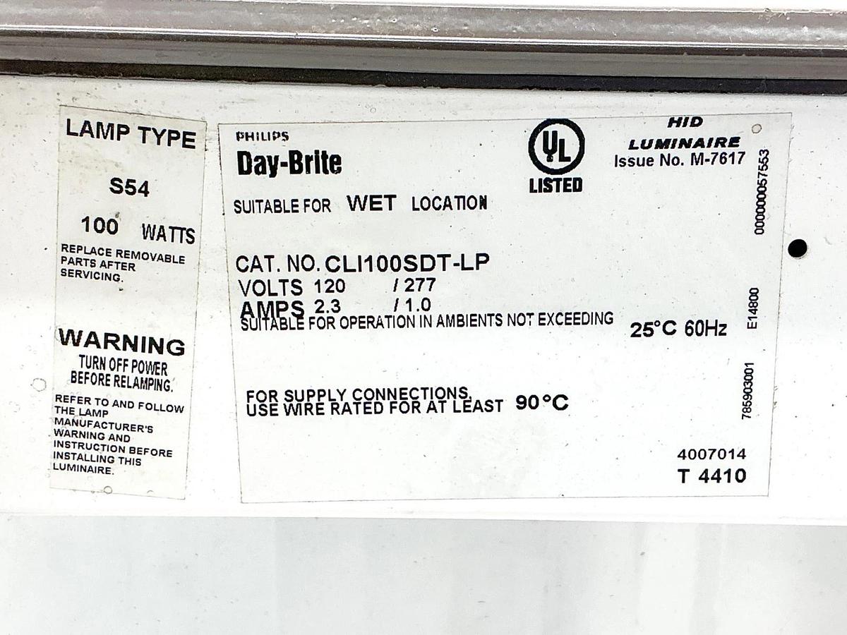 New Philips CLI100SDT-LP Day-Brite Lamp Fixture 100W 120/277V 2.3A