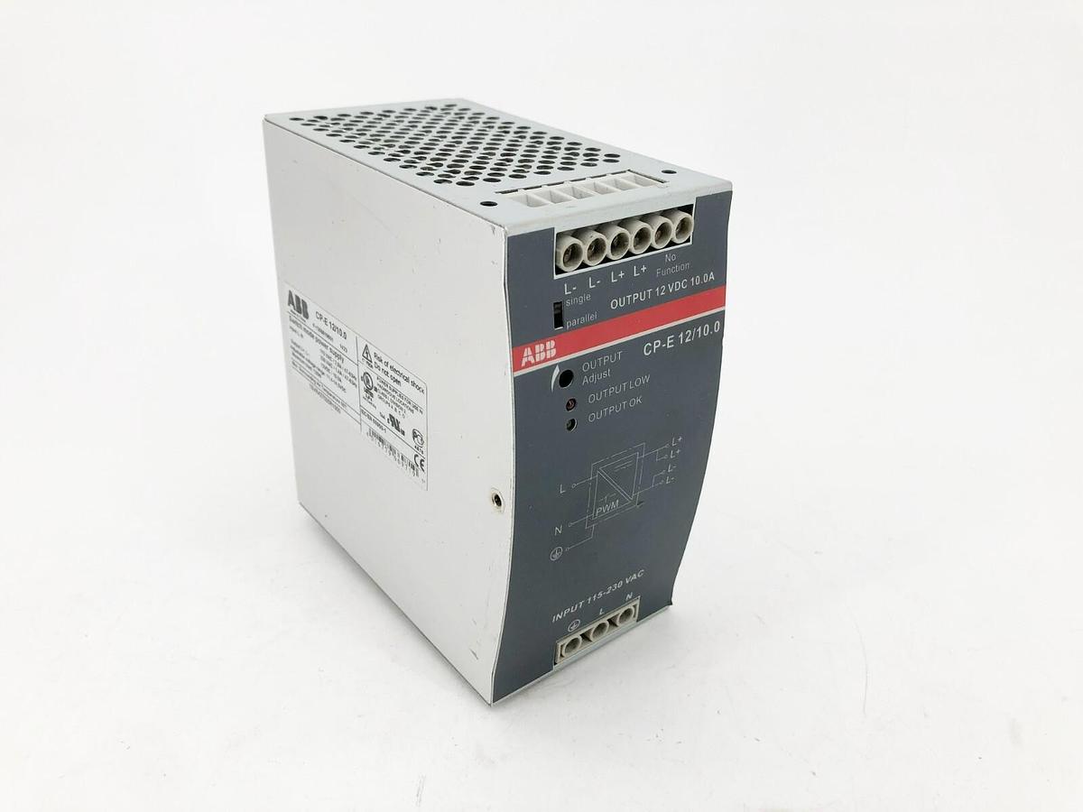 New ABB CP-E 12/10.0 Power Supply In:115/230VAC Out: 12VDC/10A