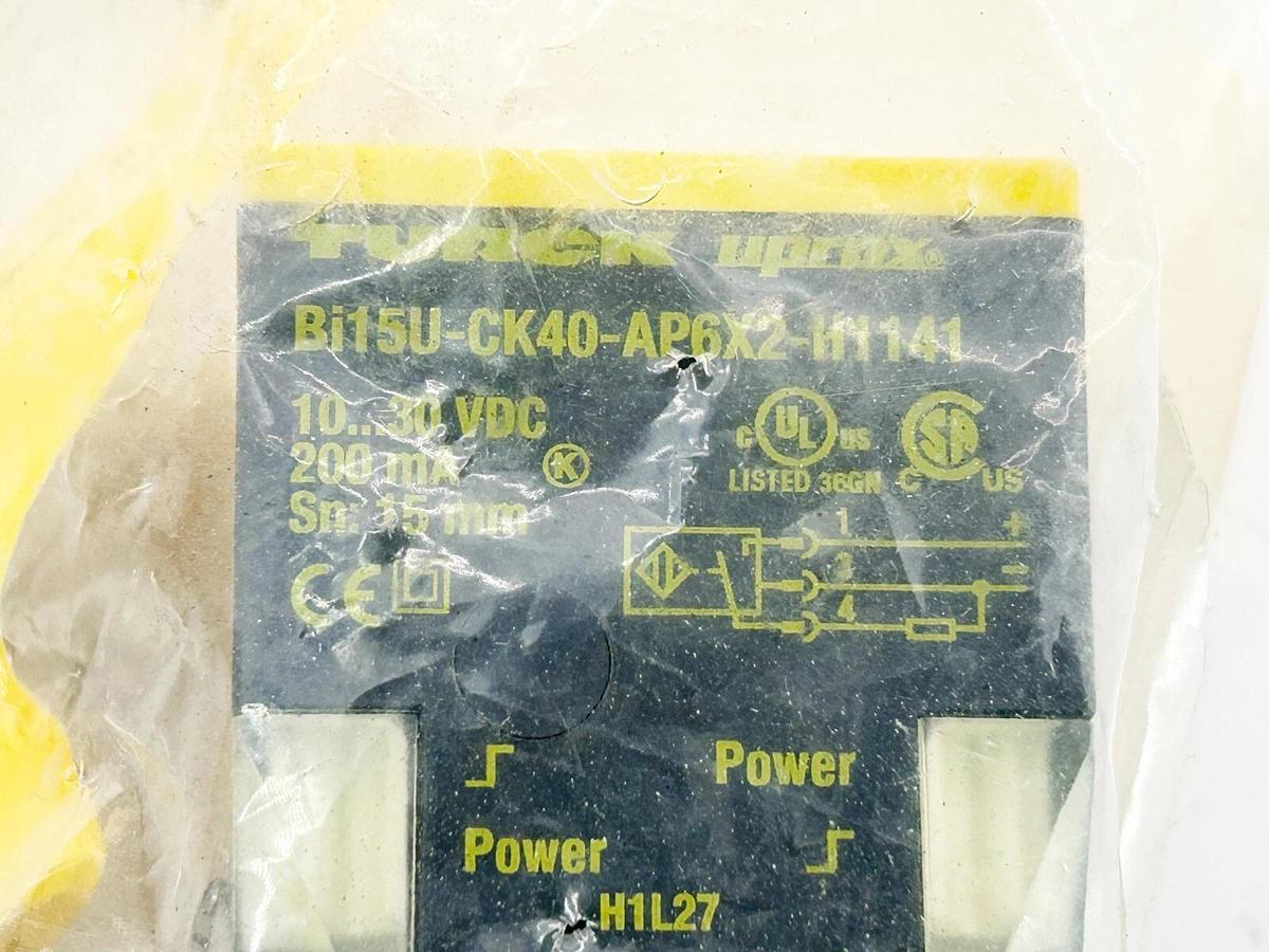 New Turck BI15U-CK40-AP6X2-H1141 W/BS2.1 Sensor 15mm Range 40mm 10-30VDC 1625689
