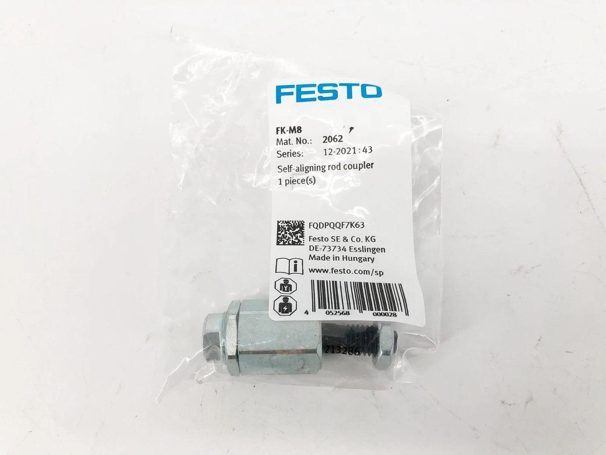 Lot of 2 New Festo FK-M8 Self-Aligning Rod Couplers 2062