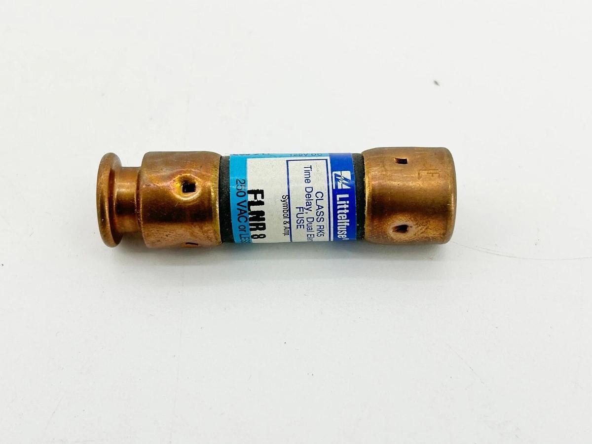New Lot of 4 Littelfuse FLNR 8 Time Delay Dual Element Fuse 8A 250VAC