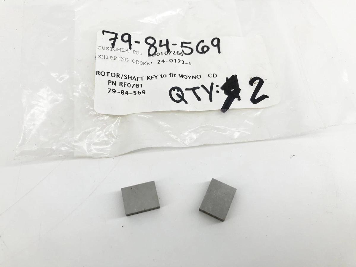Lot of 2 New RF0761 Rotor/Shaft Keys for Moyno - No Box