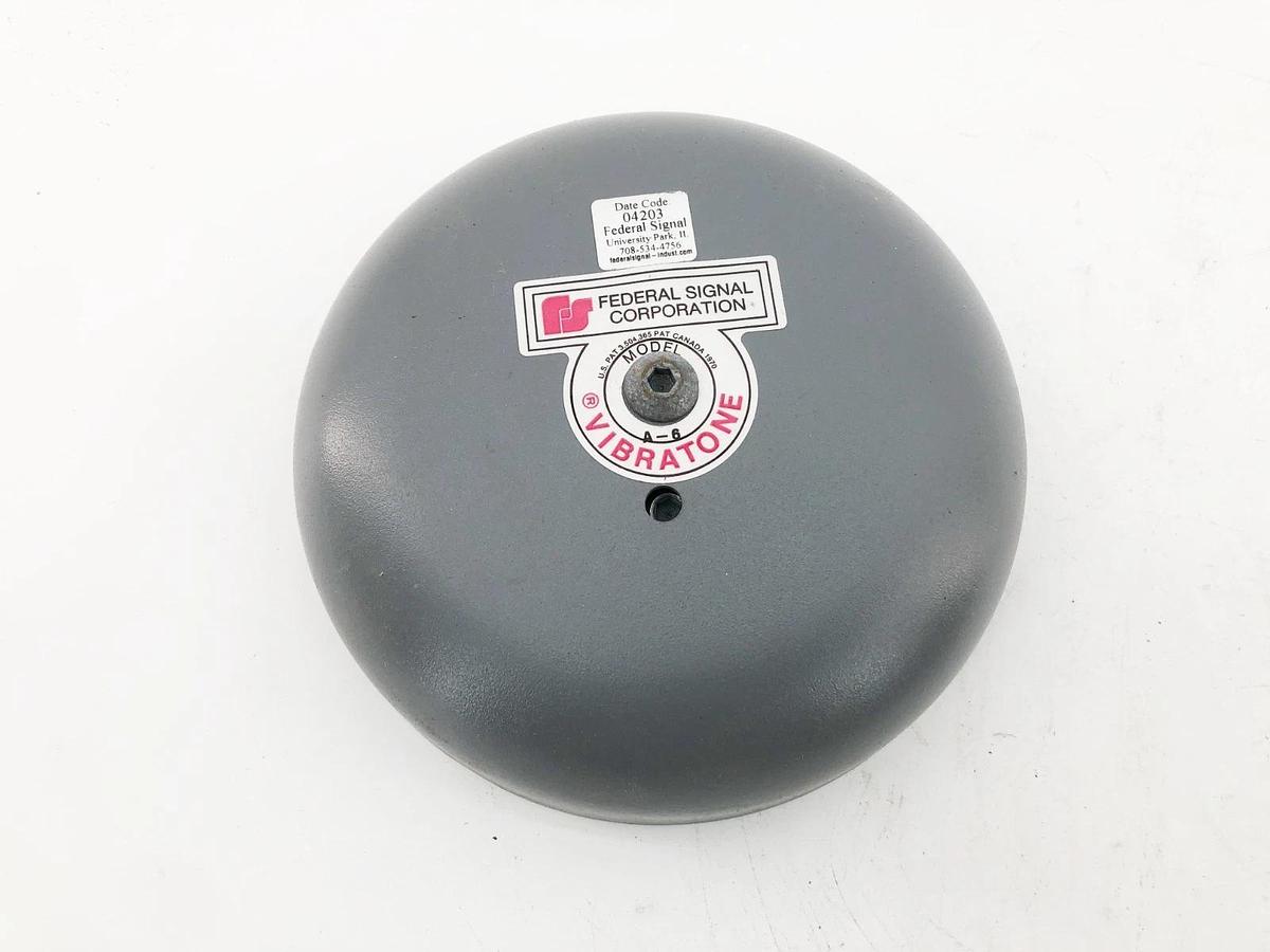 New Federal Signal 506-120-1 Bell Indoor/Outdoor 120VAC Gray 5T589 A-6 - No Box