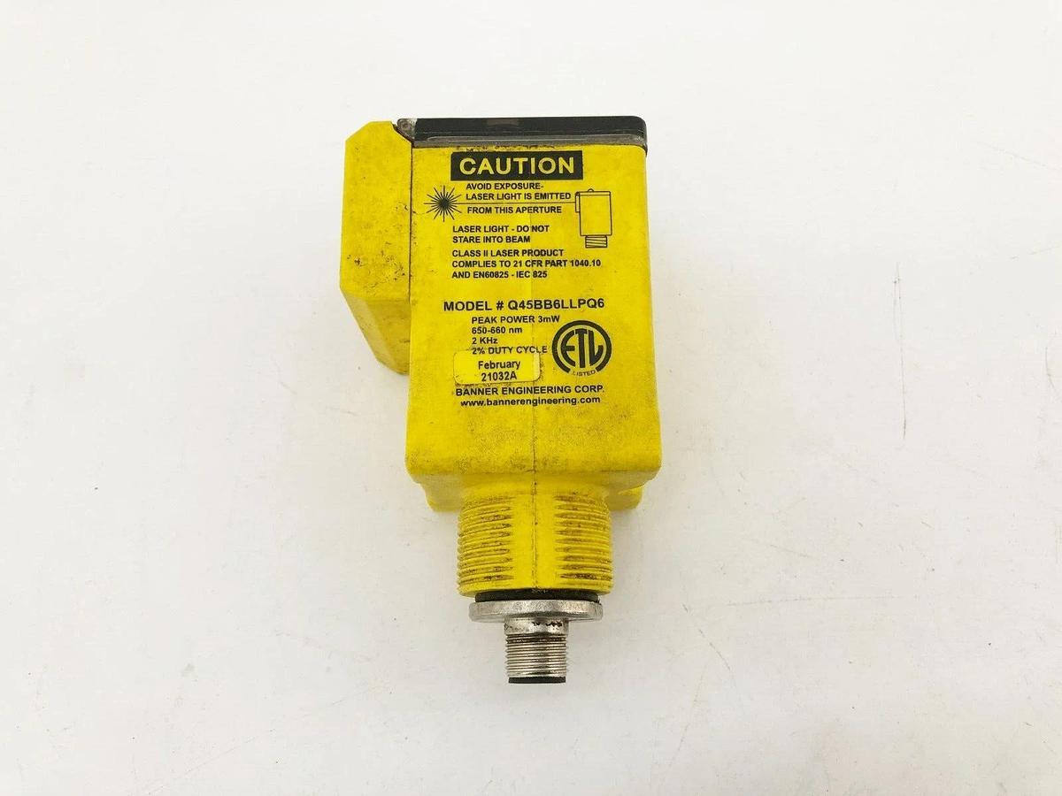 Used Banner Engineering Q45BB6LLPQ6 Retroreflective Sensor 10-30VDC