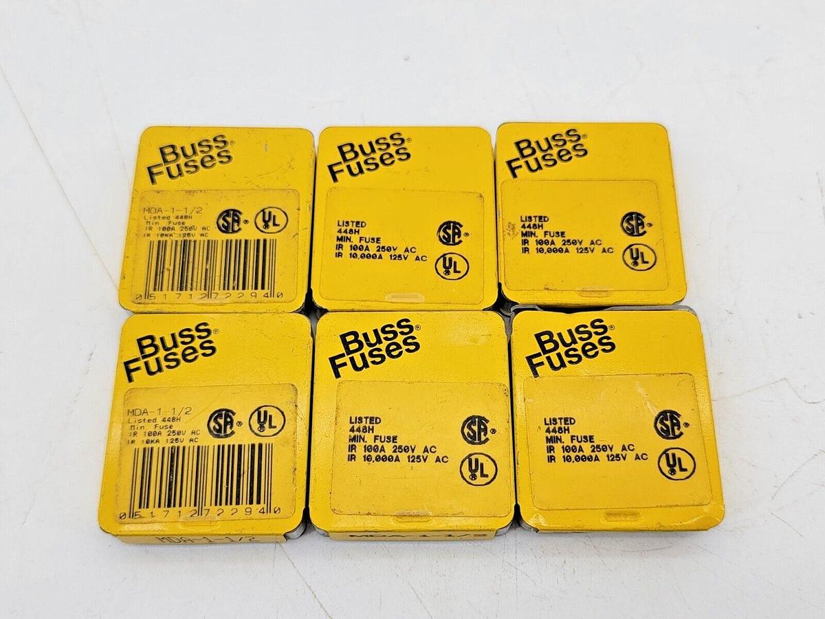 Lot of 28 New Bussmann MDA-1-1/2 Small Cartridge Fuses 1.5A