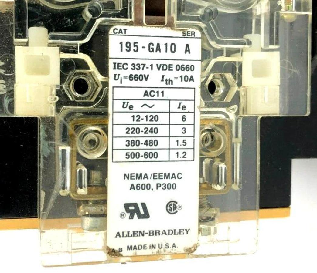 Used Allen Bradley 100-A38N*3 Ser. C Reversing Contactor (Coil Not Included)