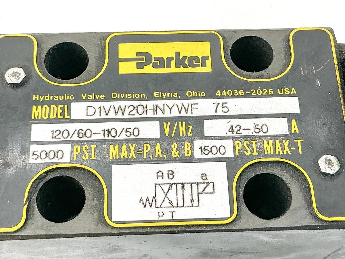 New Parker D1VW20HNYWF-75 Hydraulic Valve 110/120V .50A 5000PSI - No Box