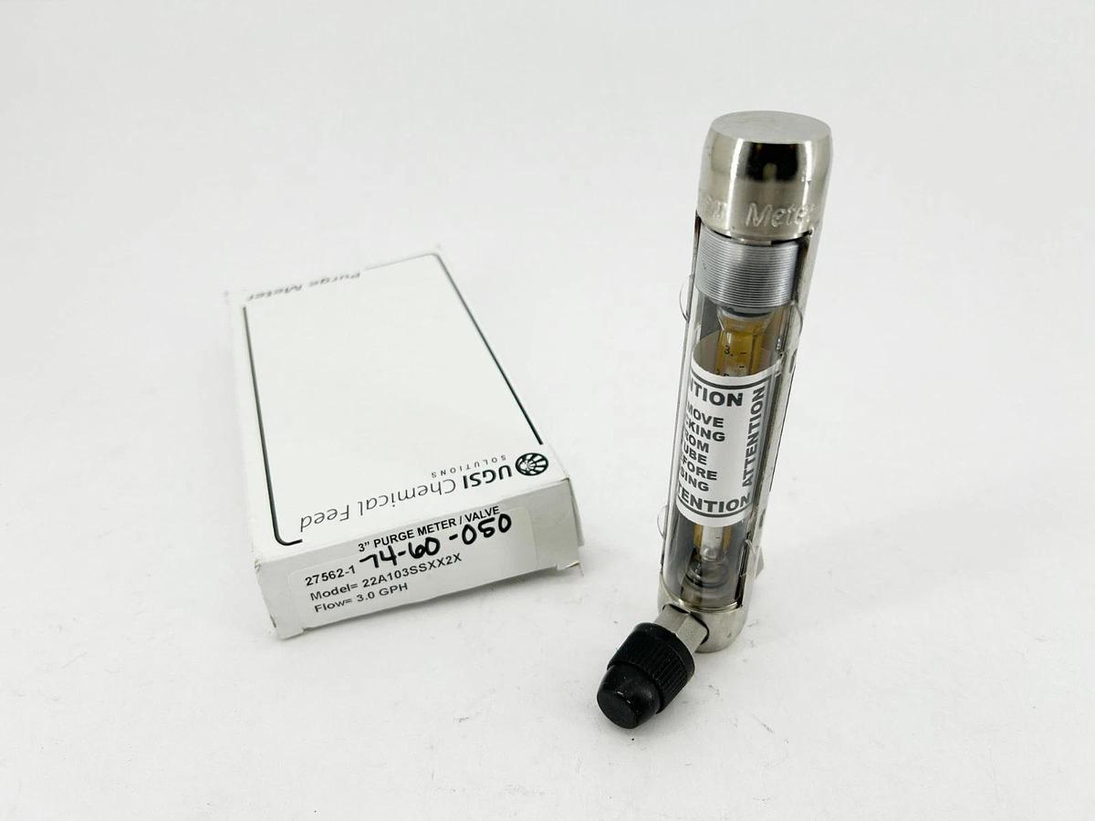 New UGSI 22A103SSXX2X Purge Meter Valve 3" 3.0 GPH 27562-1