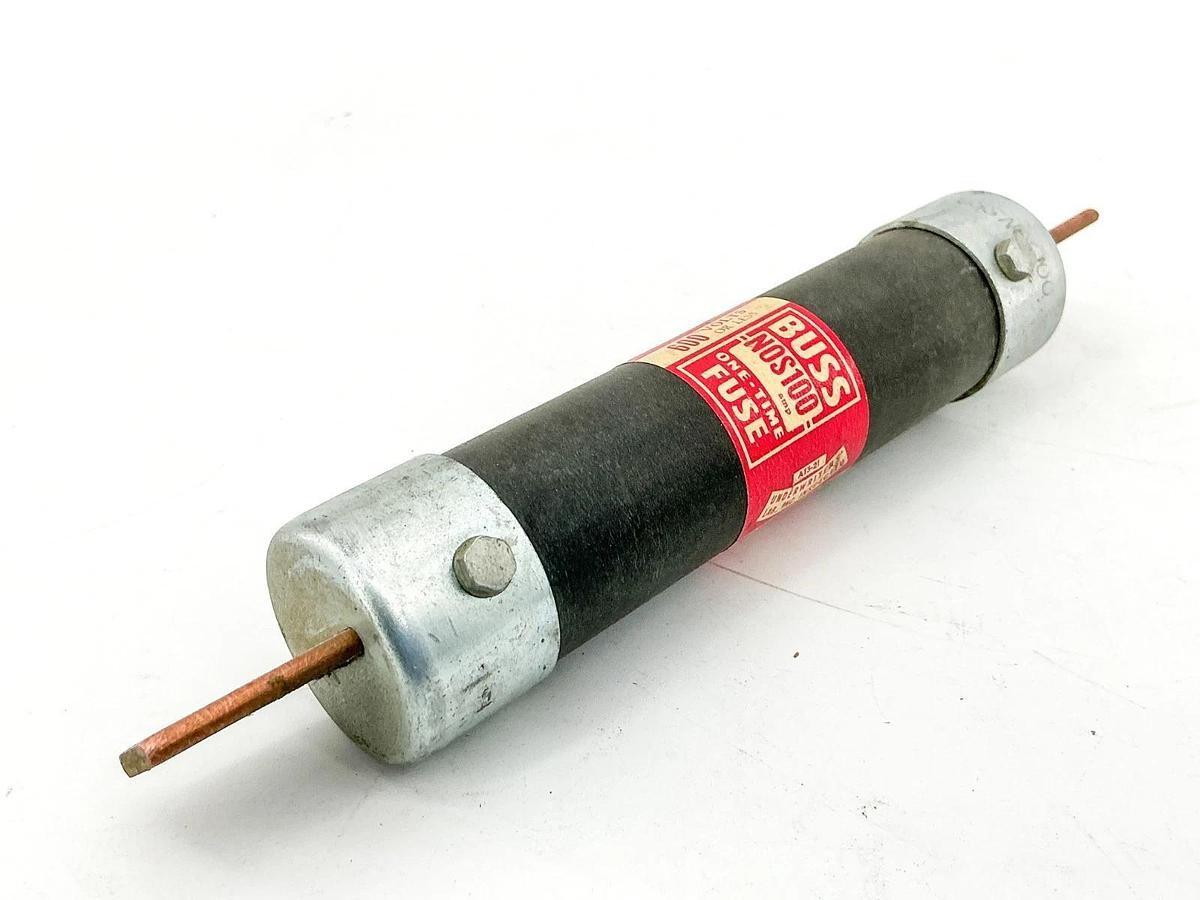 New Lot of 2 Bussmann NOS-100 One Time Fuse 100A 600V - No Box