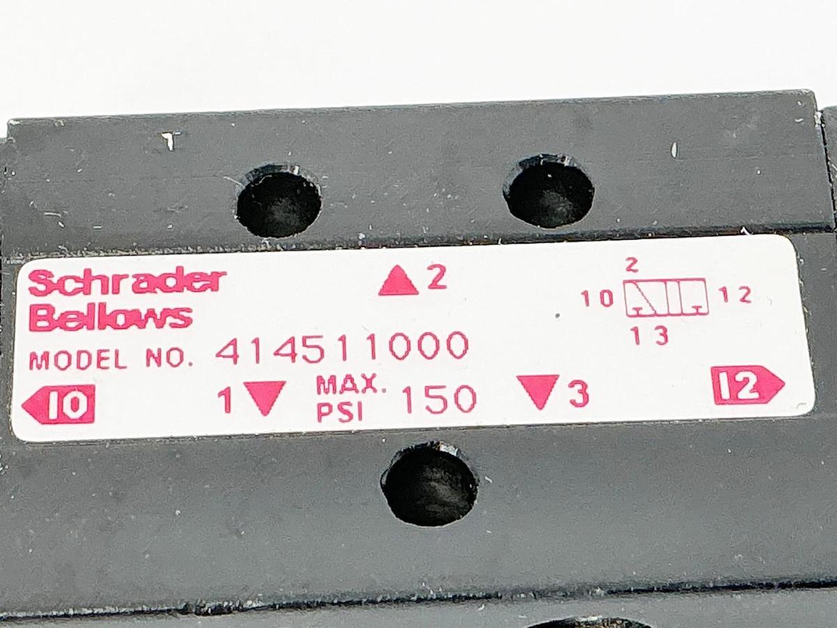 Schrader Bellows 414511000 3 Way Spool Valve 150PSI - No Box