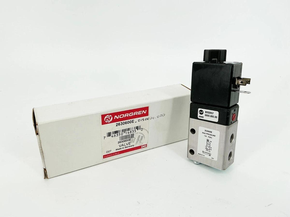 New Norgren 2630600E Solenoid Valve 150PSIG 24V 5W