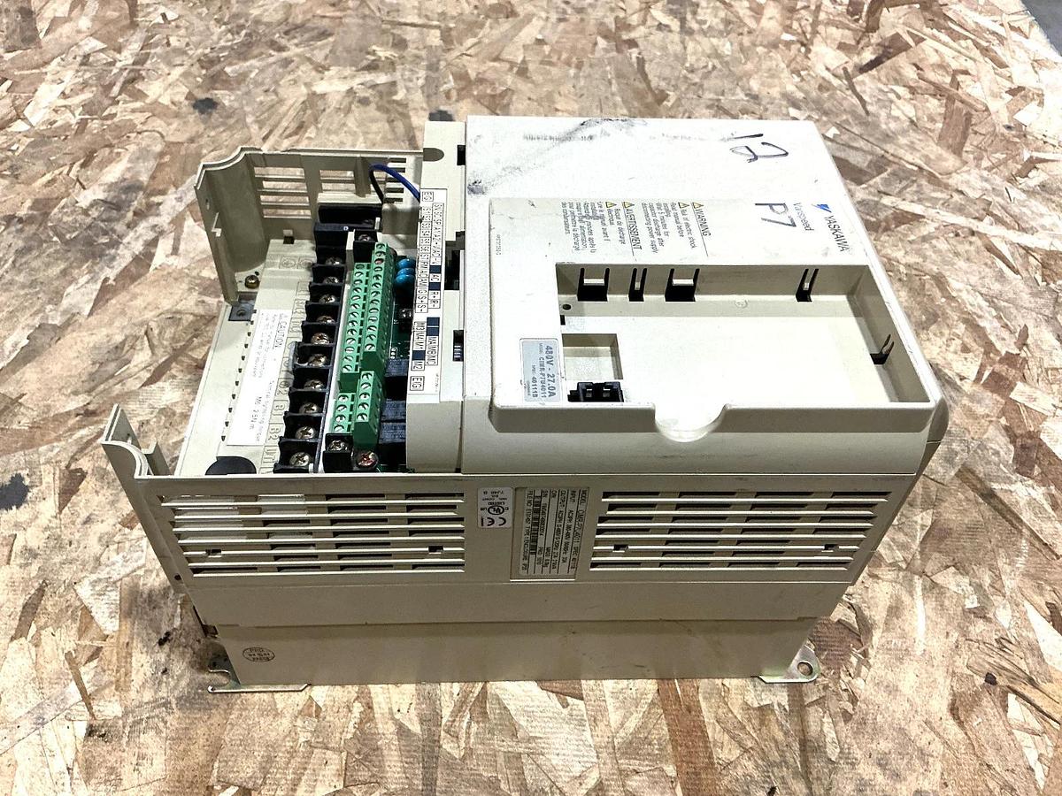Used Yaskawa CIMR-P7U4011 Varispeed AC Drive 3PH 27A 480VAC FOR PARTS ONLY