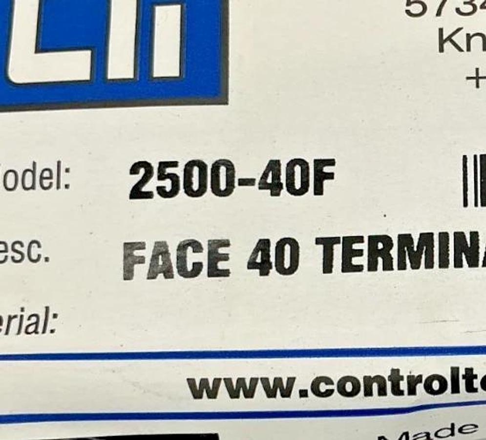 Used CTI 2500-40F Face 40 Terminal Block 40-Position/Terminal Black