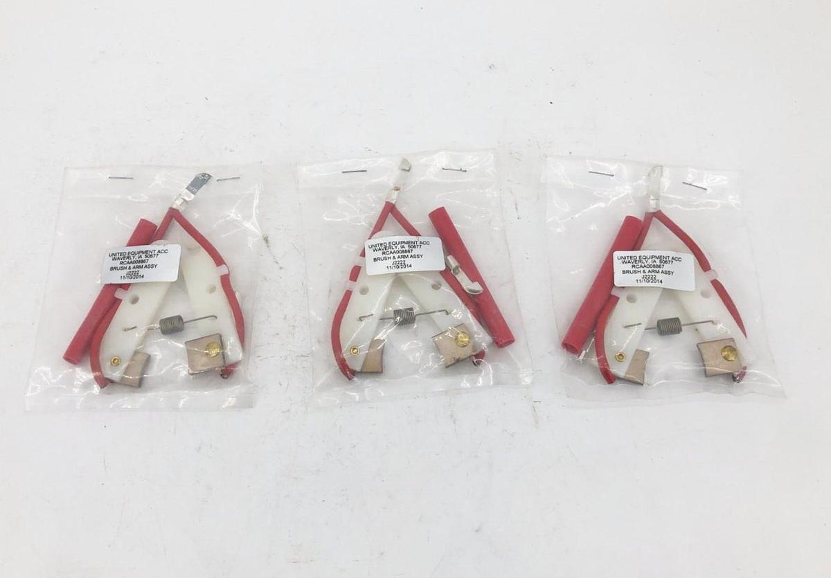 Lot of 3 New United Equipment Accessories RCAA008867 Brush and Arm Assemblies