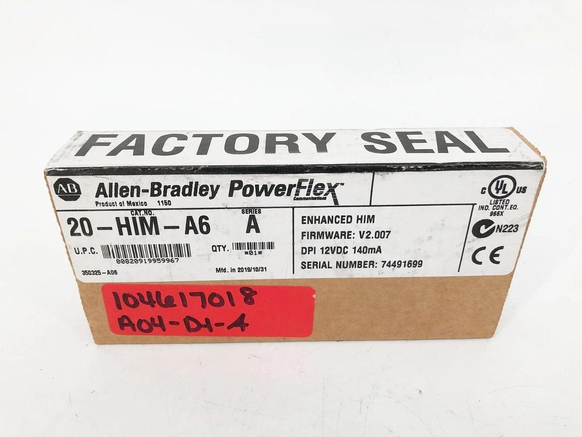New Allen Bradley 20-HIM-A6 Ser. A Powerflex Module 12VDC - Sealed Box