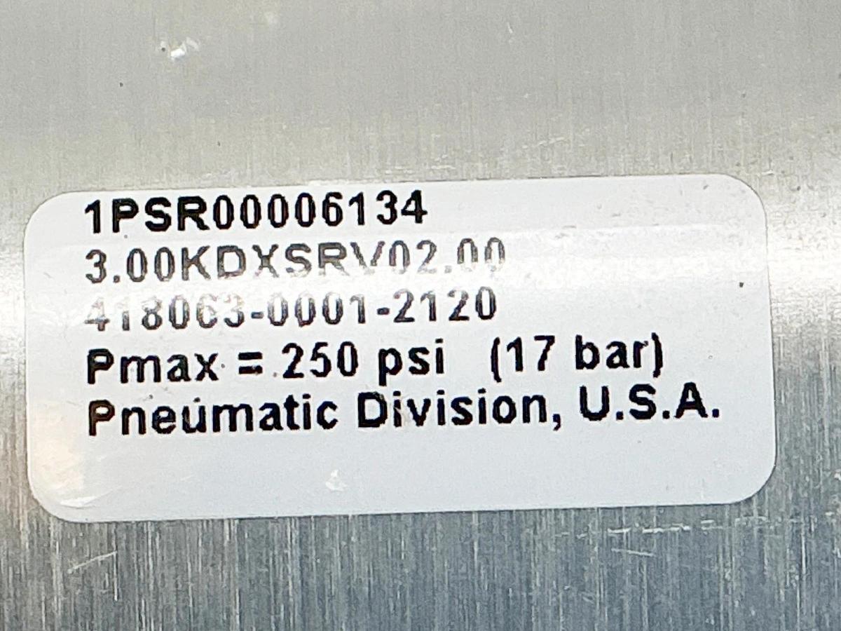 New Parker 1PSR00006134 Pneumatic Cylinder 250PSI 17Bar 3.00KDXSRV02.00
