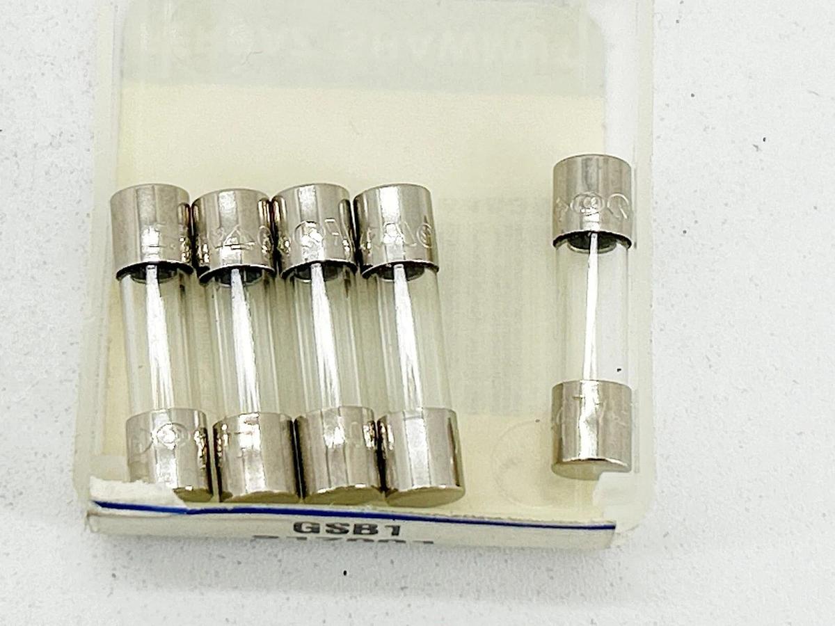 New Lot of 12 Ferraz Shawmut GSB1 Fast Acting Glass Fuse 1A 250V