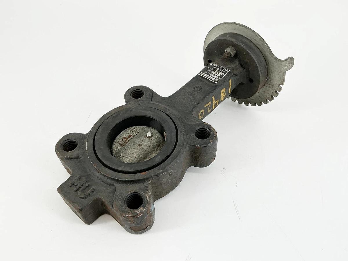 Used Mueller Steam 66M-ANI-6-1 Butterfly Valve 3" 200PSI Seat EPDM